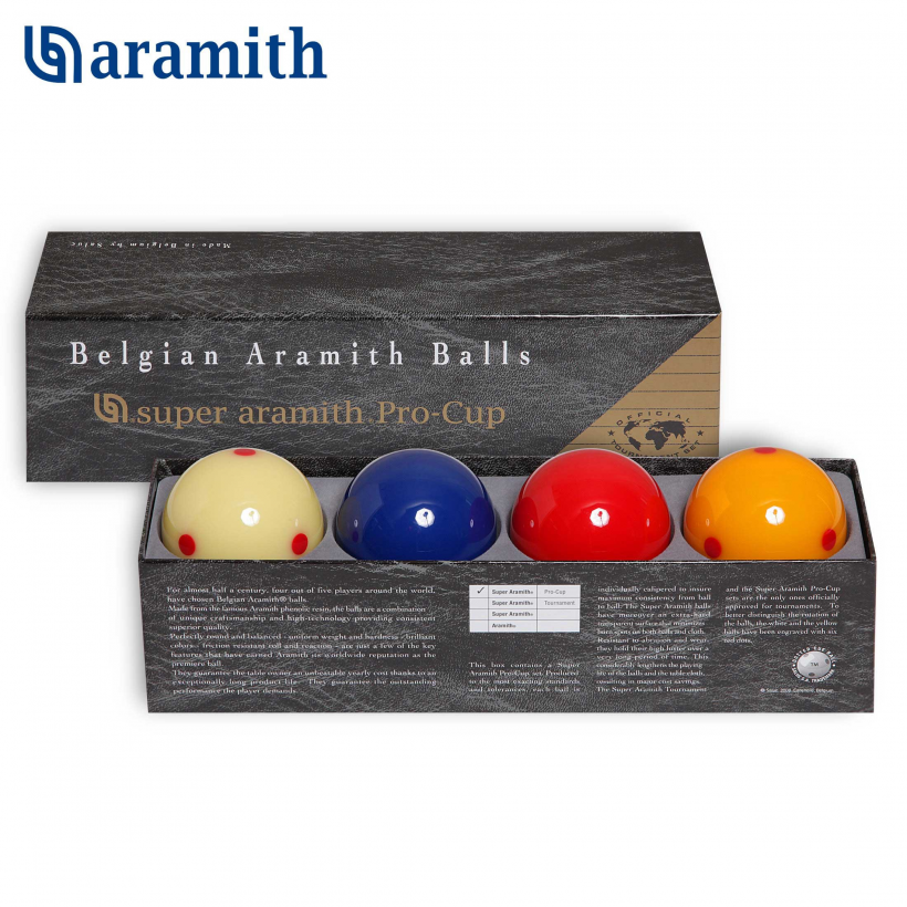 Шары Super Aramith Pro-Cup Carom ø61,5мм 4шара